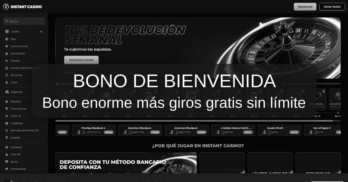 Instant Casino y su bono de bienvenida para España